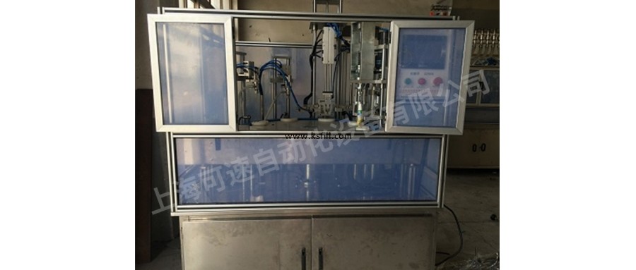 800毫升多彩漆半自動壓蓋灌裝機